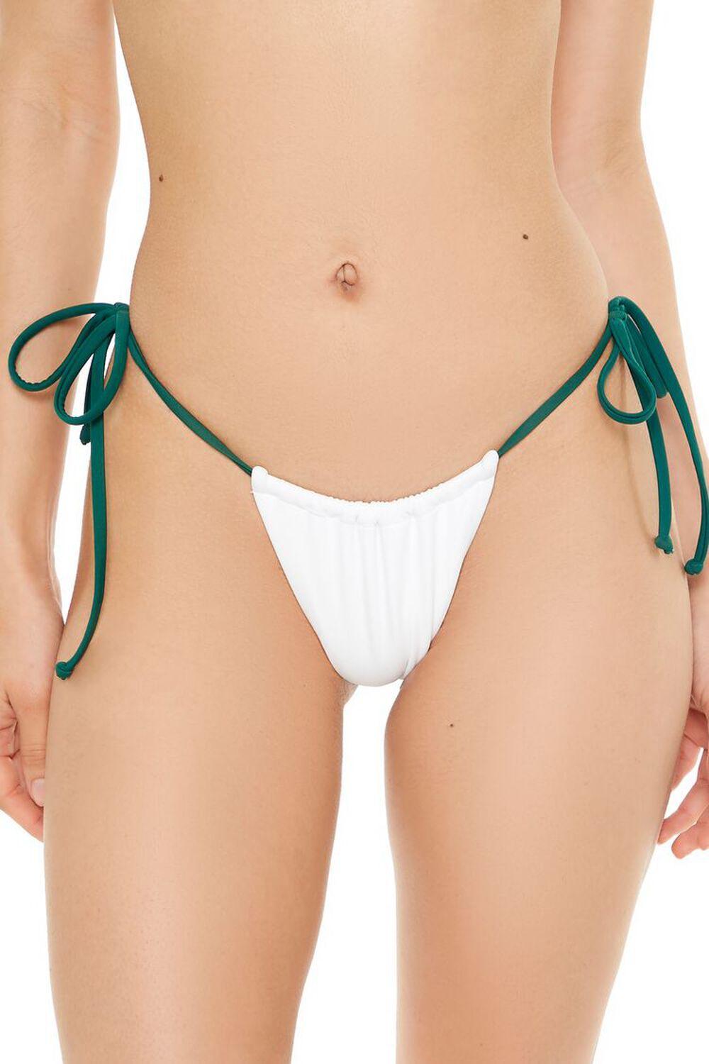 Two-Tone String Bikini Bottoms | Forever 21 Product Image