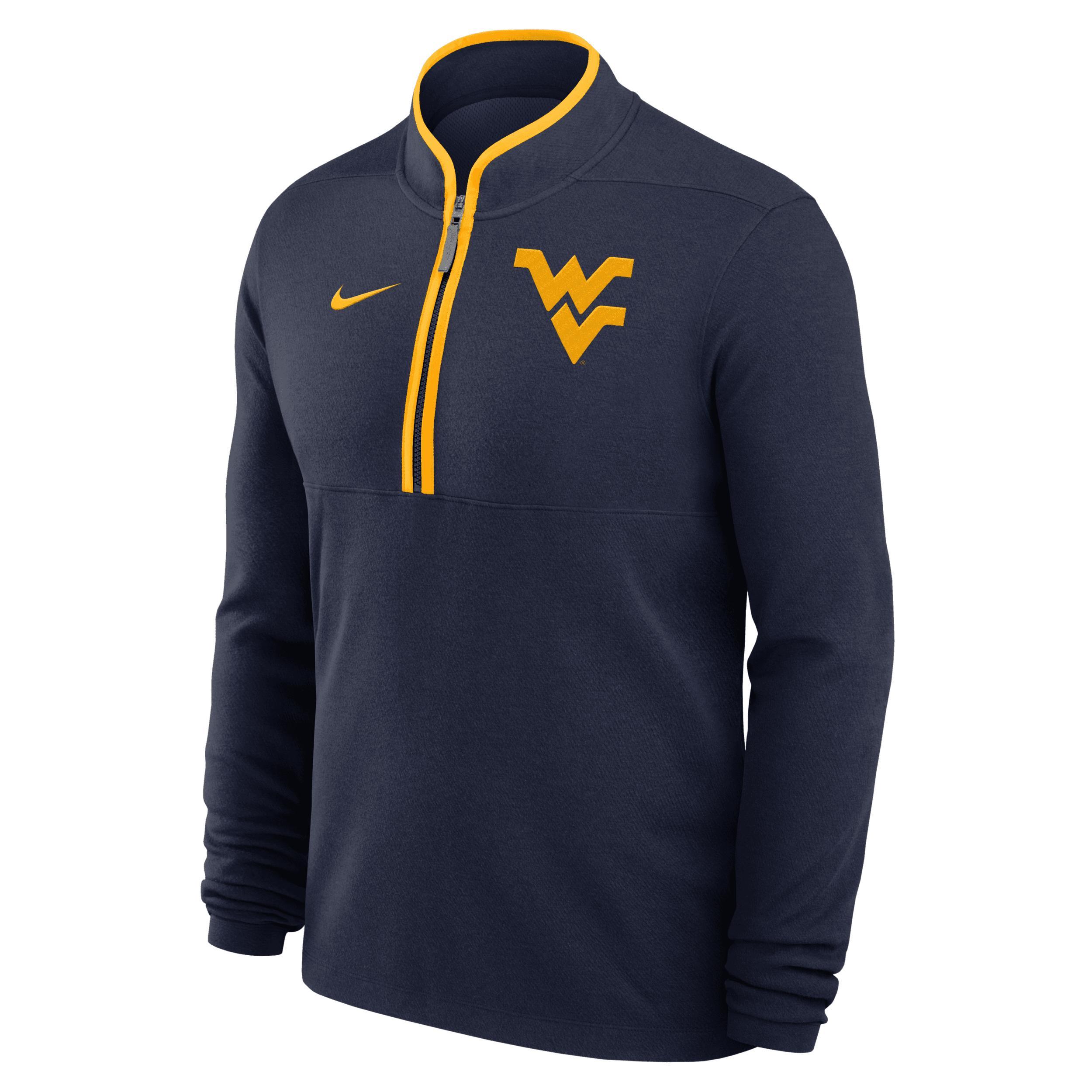 West Virginia Mountaineers Victory Nike Men's Dri-FIT College 1/2-Zip Long-Sleeve Top Product Image