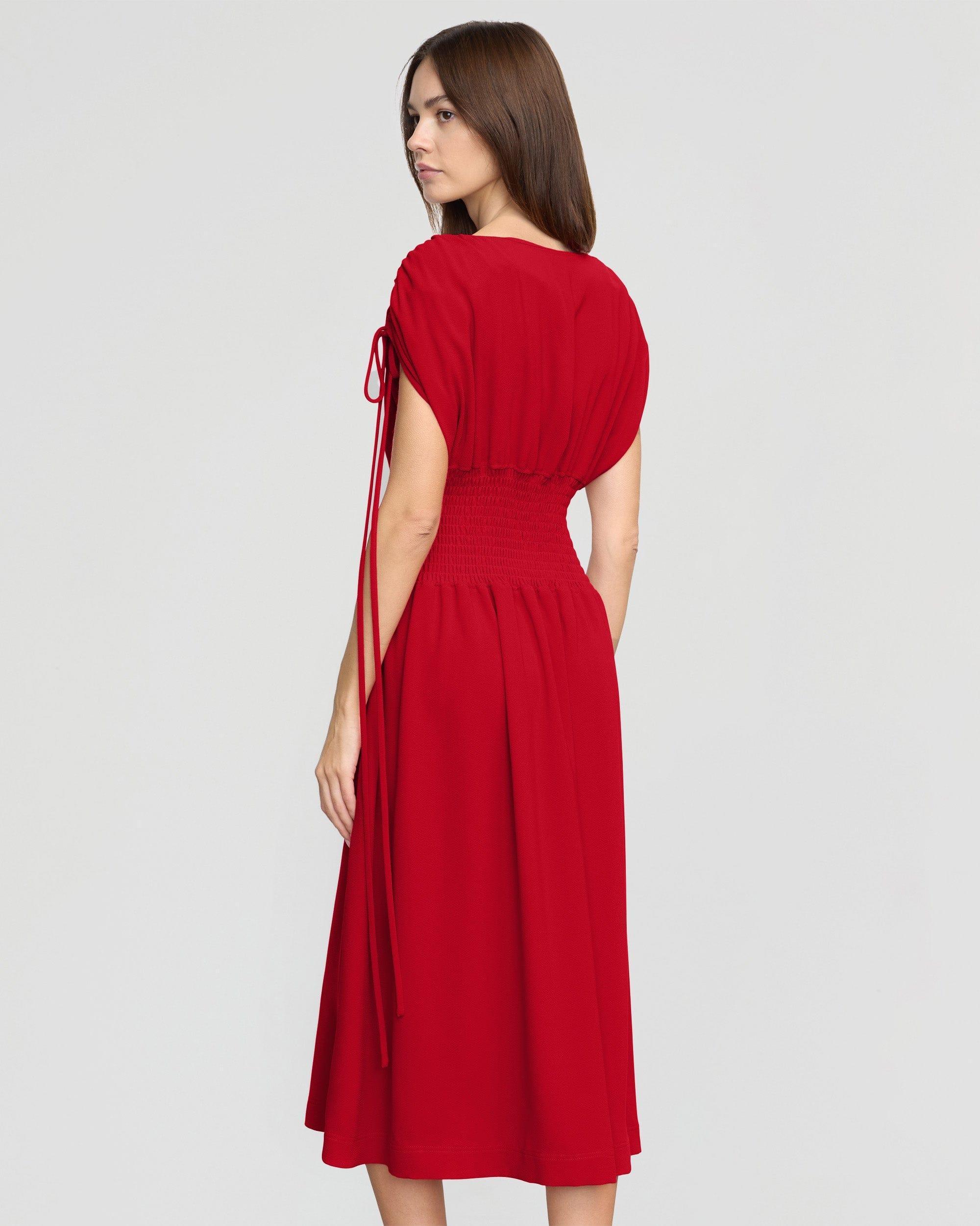 Ayumi Gathered-Shoulder Dress Product Image