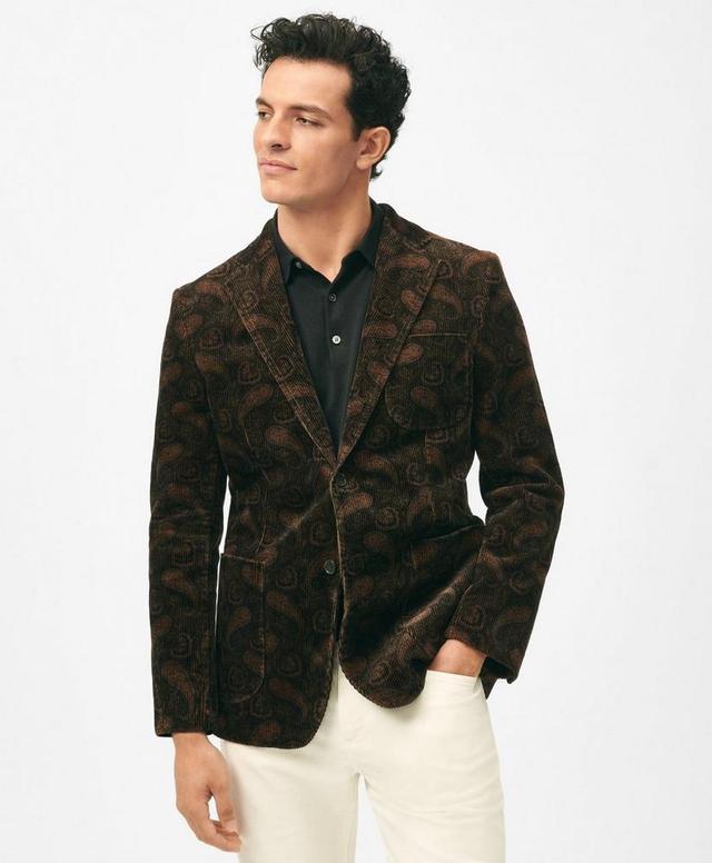 Slim Fit Sport Coat in Paisley Cotton Blend Corduroy Product Image