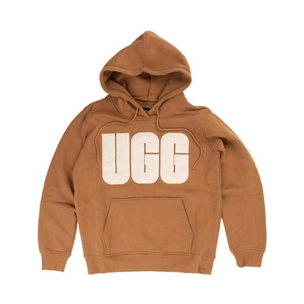 Womens UGG® Rey UGGfluff™ Logo Hoodie Plaster Product Image