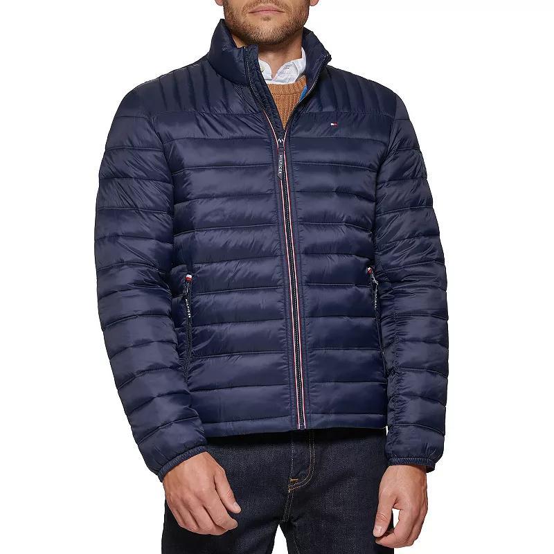 Tommy Hilfiger Mens Classic Mock Neck Packable Puffer Jacket - Yellow Gold Product Image