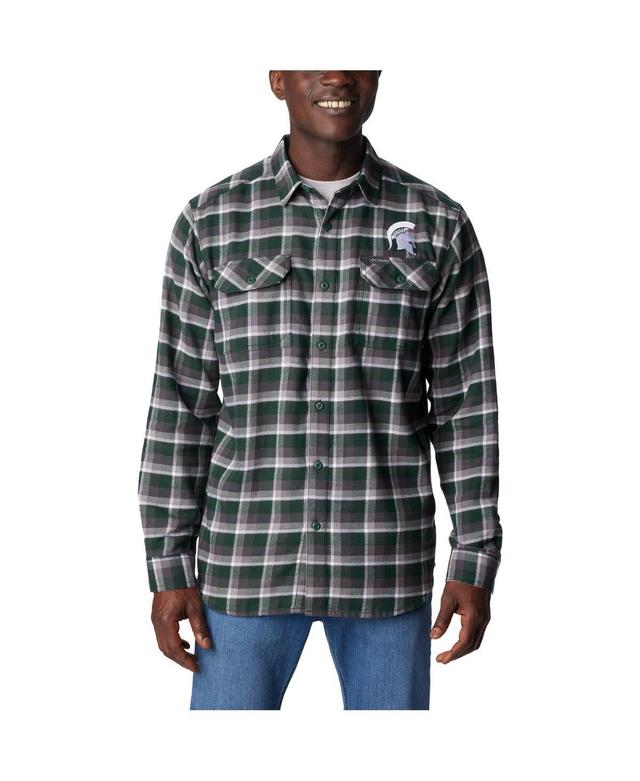 Mens Columbia Green Michigan State Spartans Flare Gun Flannel Long Sleeve Shirt Product Image