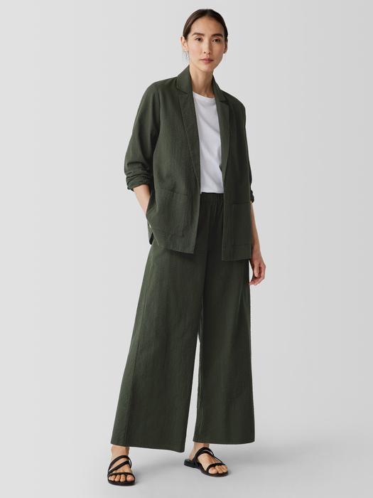 EILEEN FISHER Organic Cotton Ripple Blazerfemale Product Image