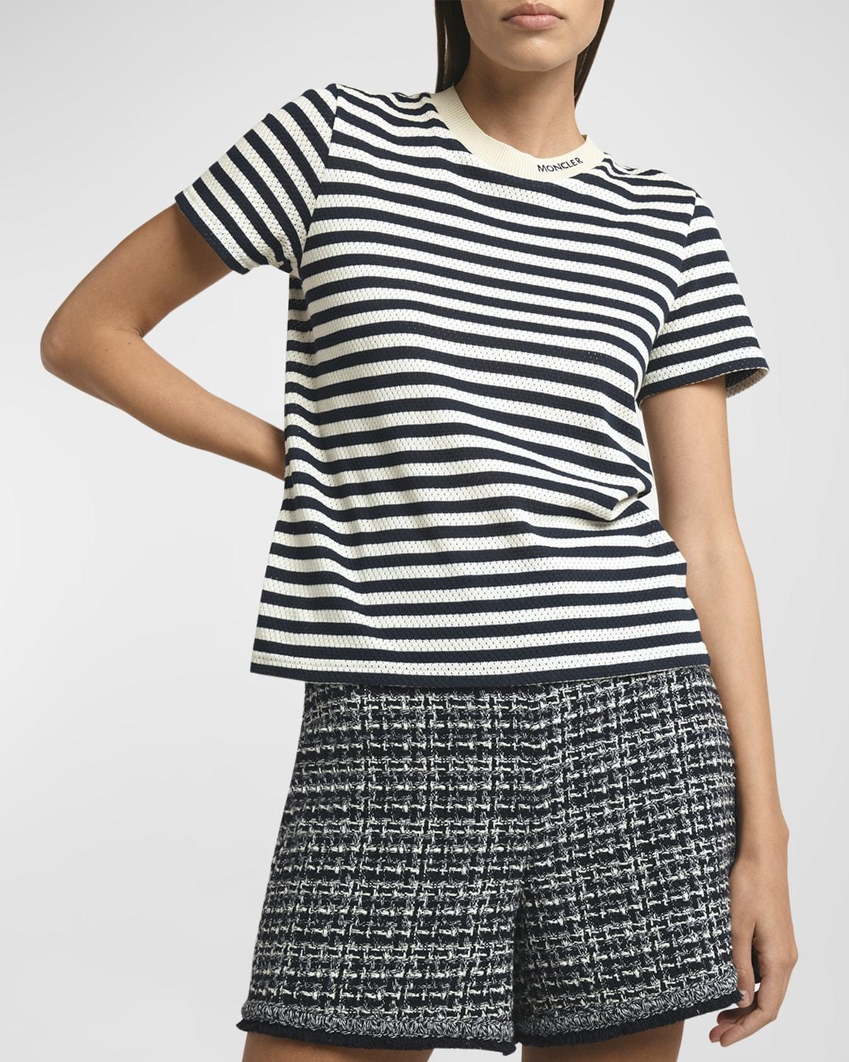 Womens Striped Cotton T-Shirt Product Image