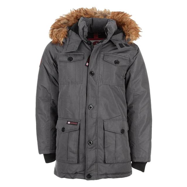 Canada Weather Gear Men's 4-Pocket Fur Hood Parka Product Image