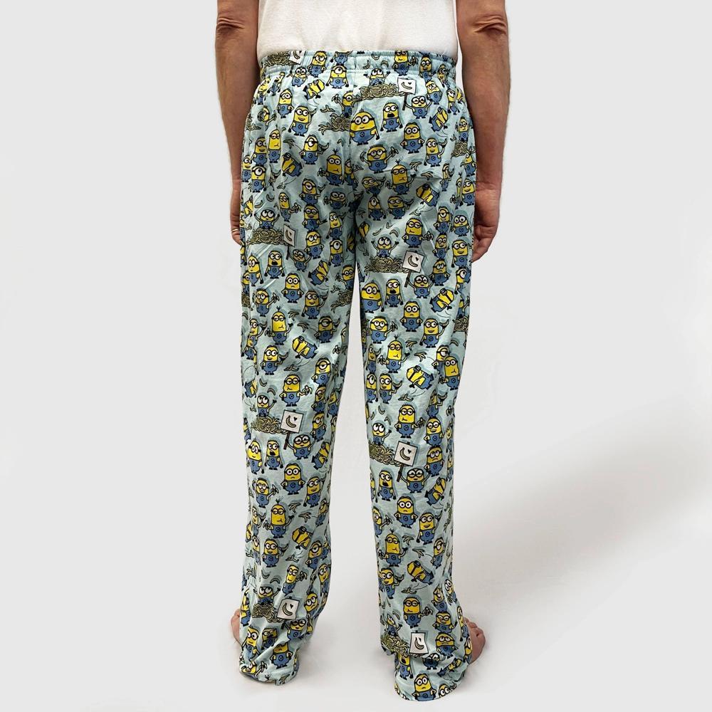 Mens Minions Knit Pajama Pants - Light Blue Product Image