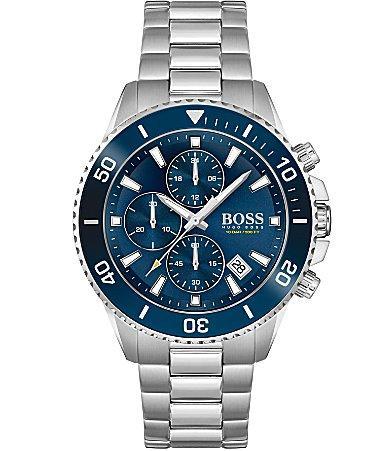 Hugo Boss Mens Admiral Stainless Steel Chronograph Watch Product Image