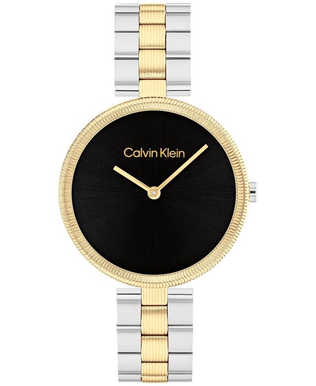 Calvin Klein Womens Gleam Two-Tone Stainless Steel Bracelet Watch 32mm Product Image