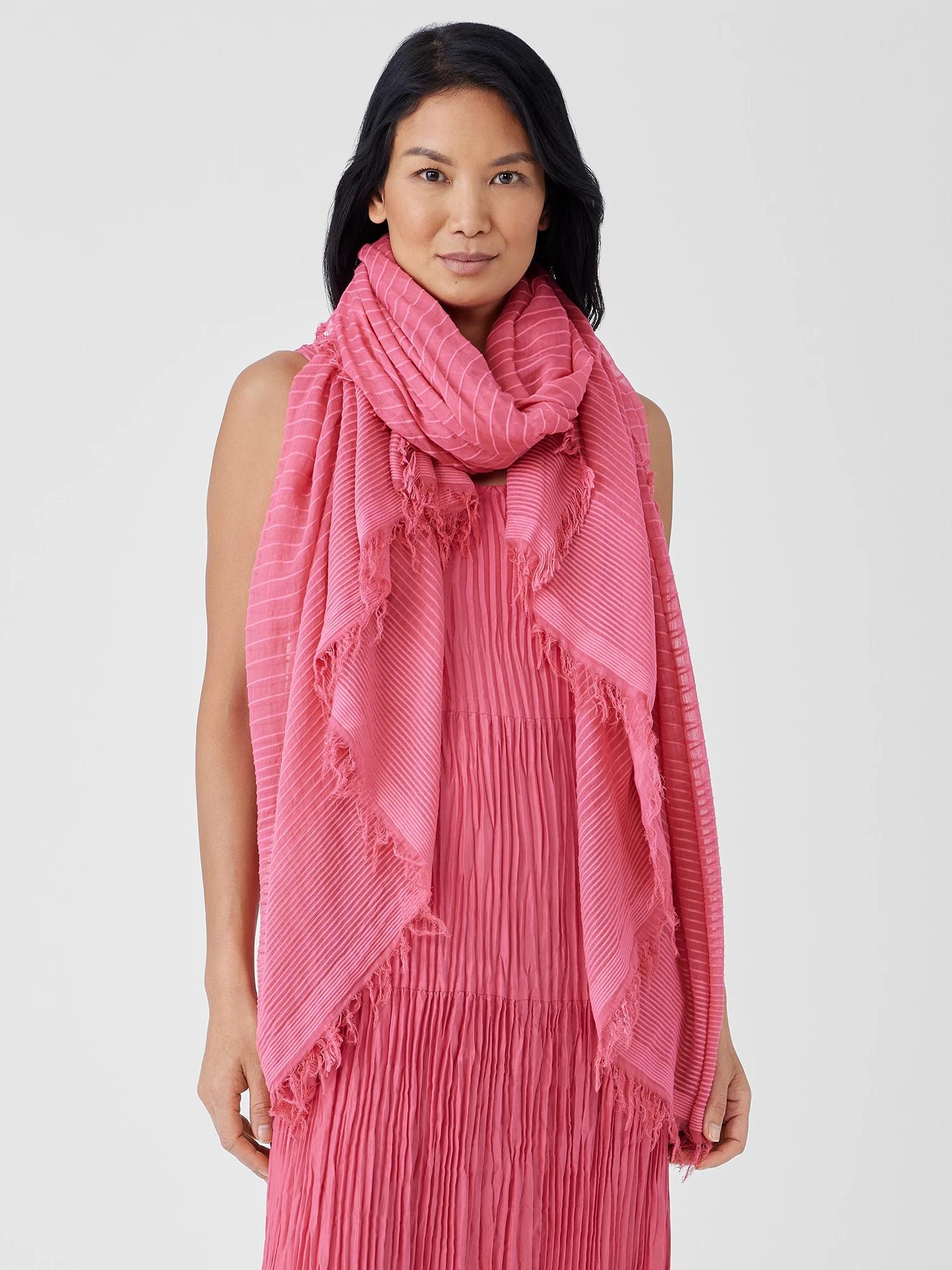 EILEEN FISHER Airy Textured Stripe Scarffemale Product Image