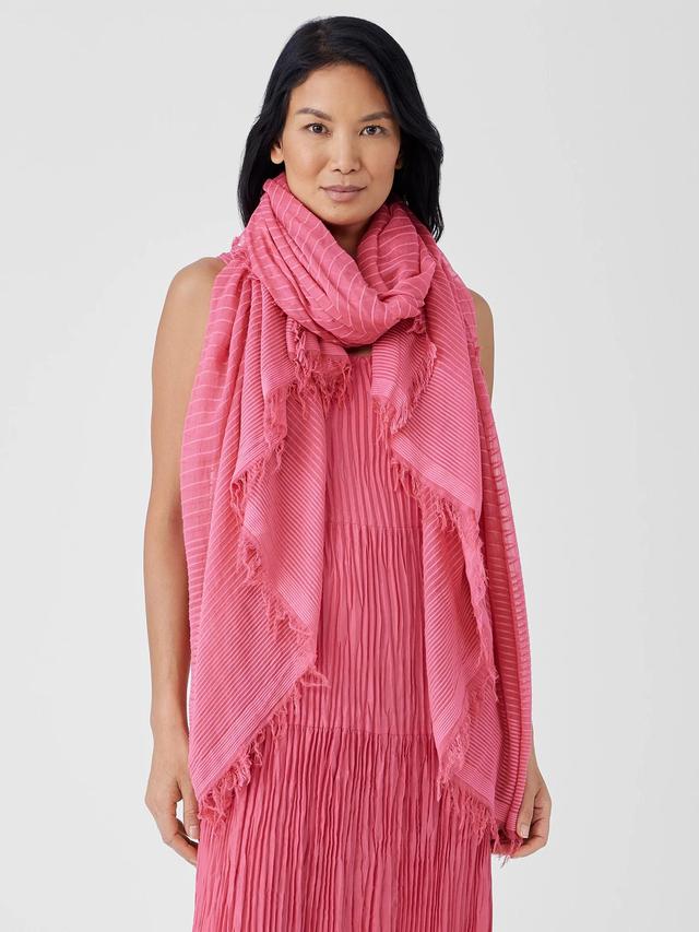 EILEEN FISHER Airy Textured Stripe Scarffemale Product Image