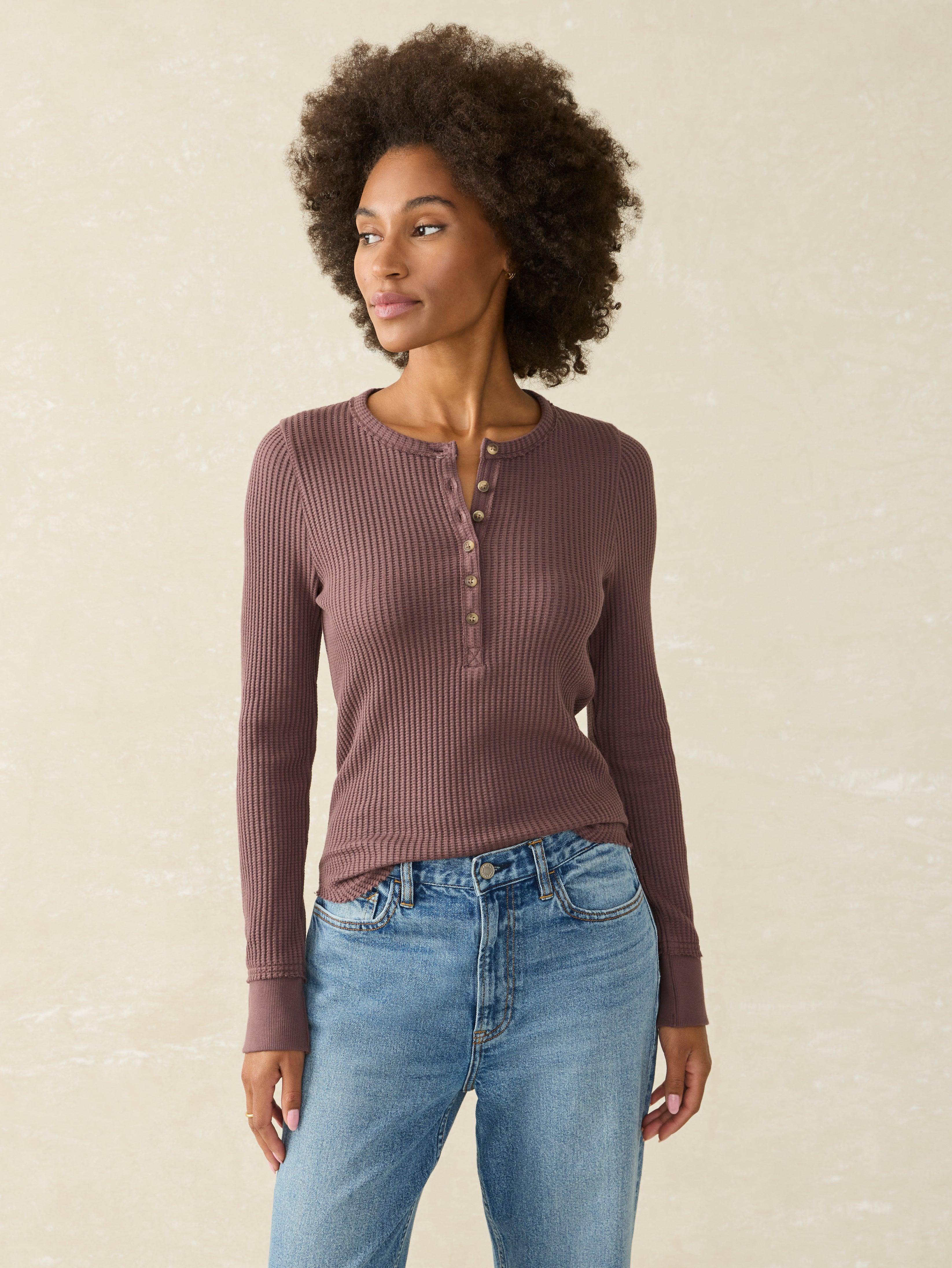 Legend™ Apres Waffle Henley - Huckleberry Female Product Image