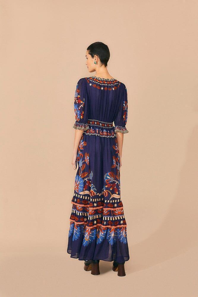 Blue Nature Beauty Short Sleeve Maxi Dress Product Image