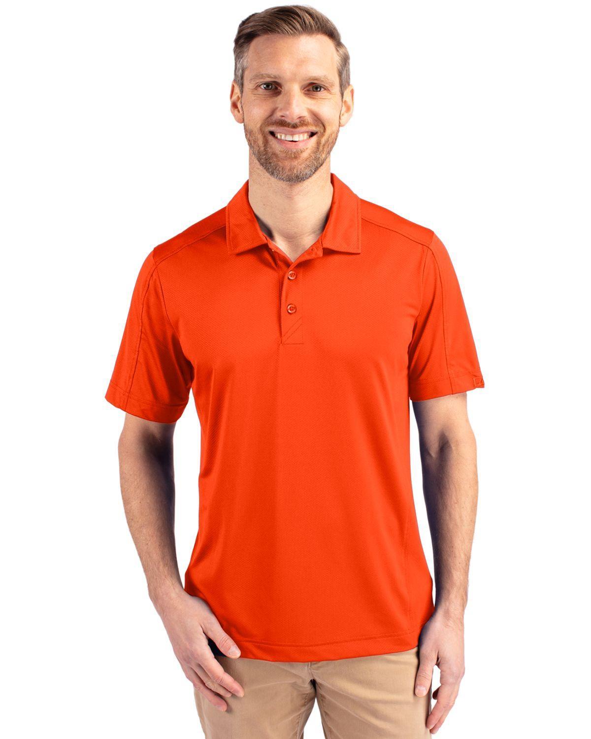 Cutter & Buck Mens Prospect Textured Stretch Polo Shirt Product Image