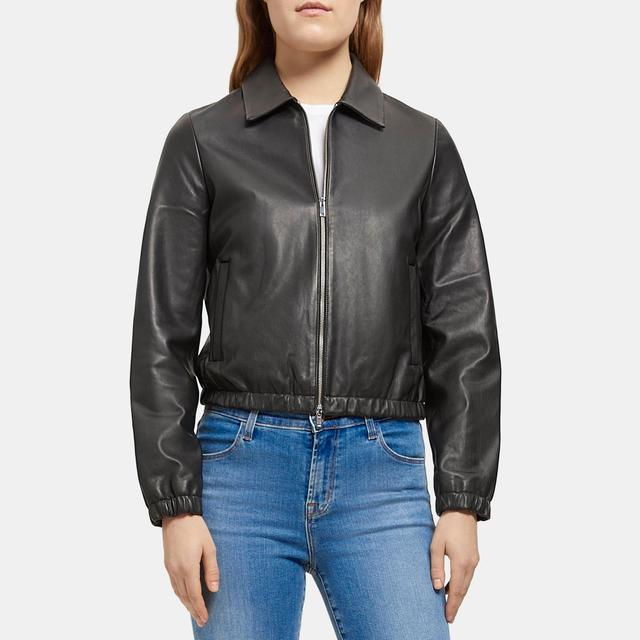 Leather Bomber Jacket | Theory Outlet Product Image