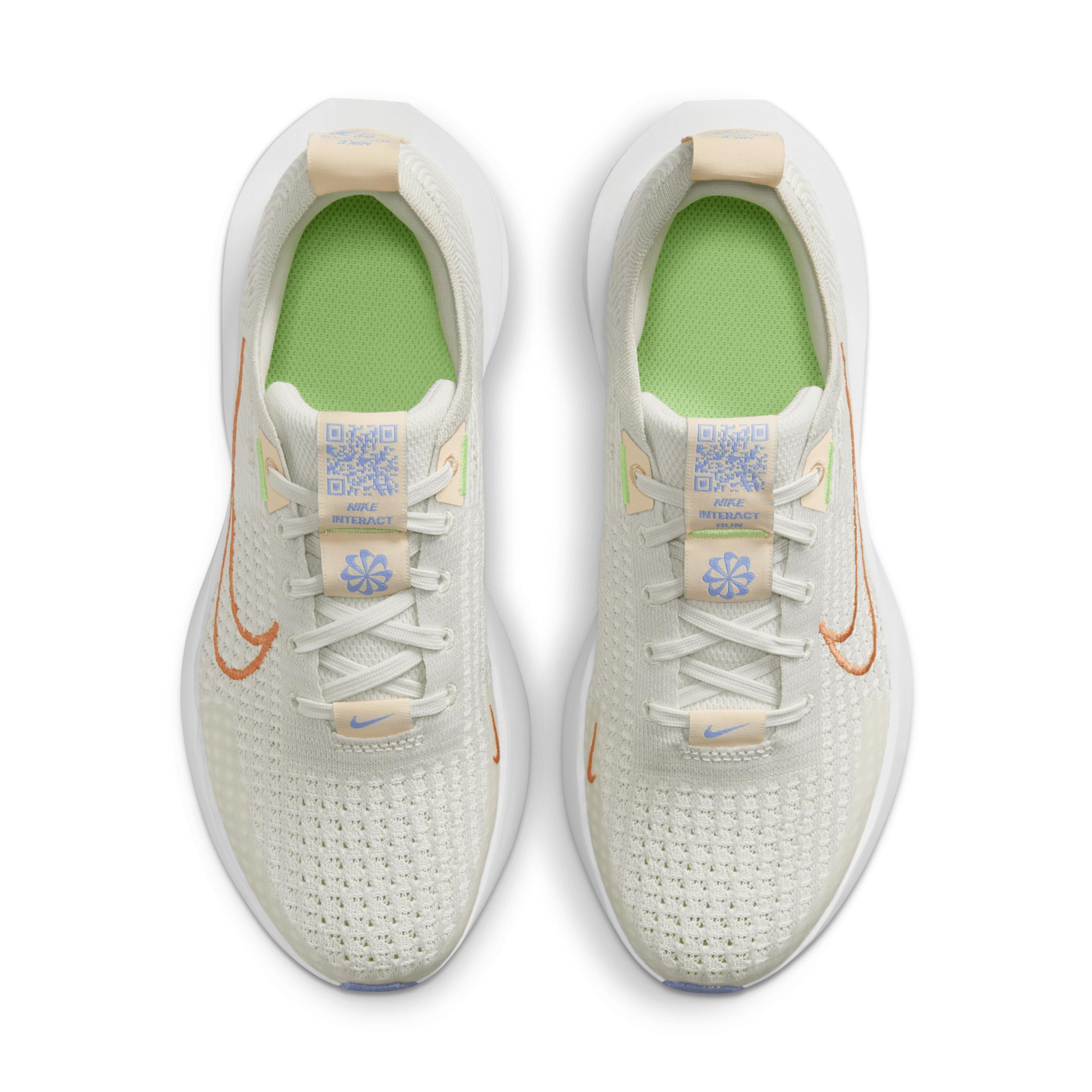 Nike Womens Nike Interact Run - Womens Running Shoes White/Saturn Gold/Dusty Cactus Product Image