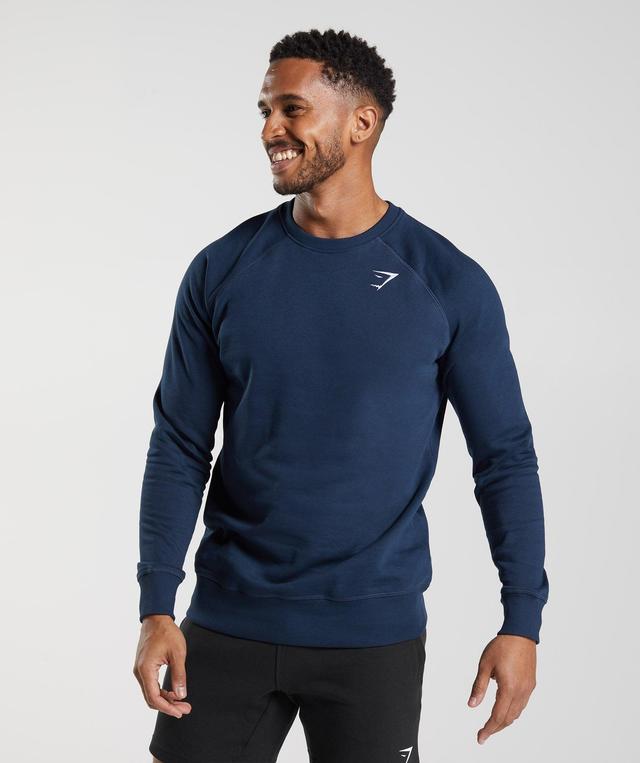 Gymshark Crest Sweatshirt - Navy Male Product Image