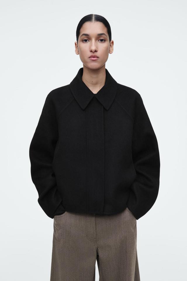 SHORT DOUBLE-FACED WOOL JACKET Product Image