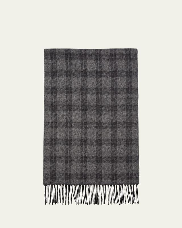 Mens Cashmere Check Scarf Product Image