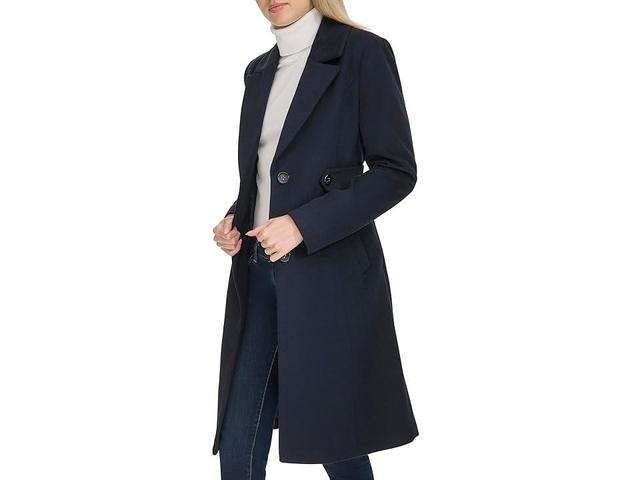 Cole Haan Notch Lapel Slick Wool Coat Women's Coat Product Image