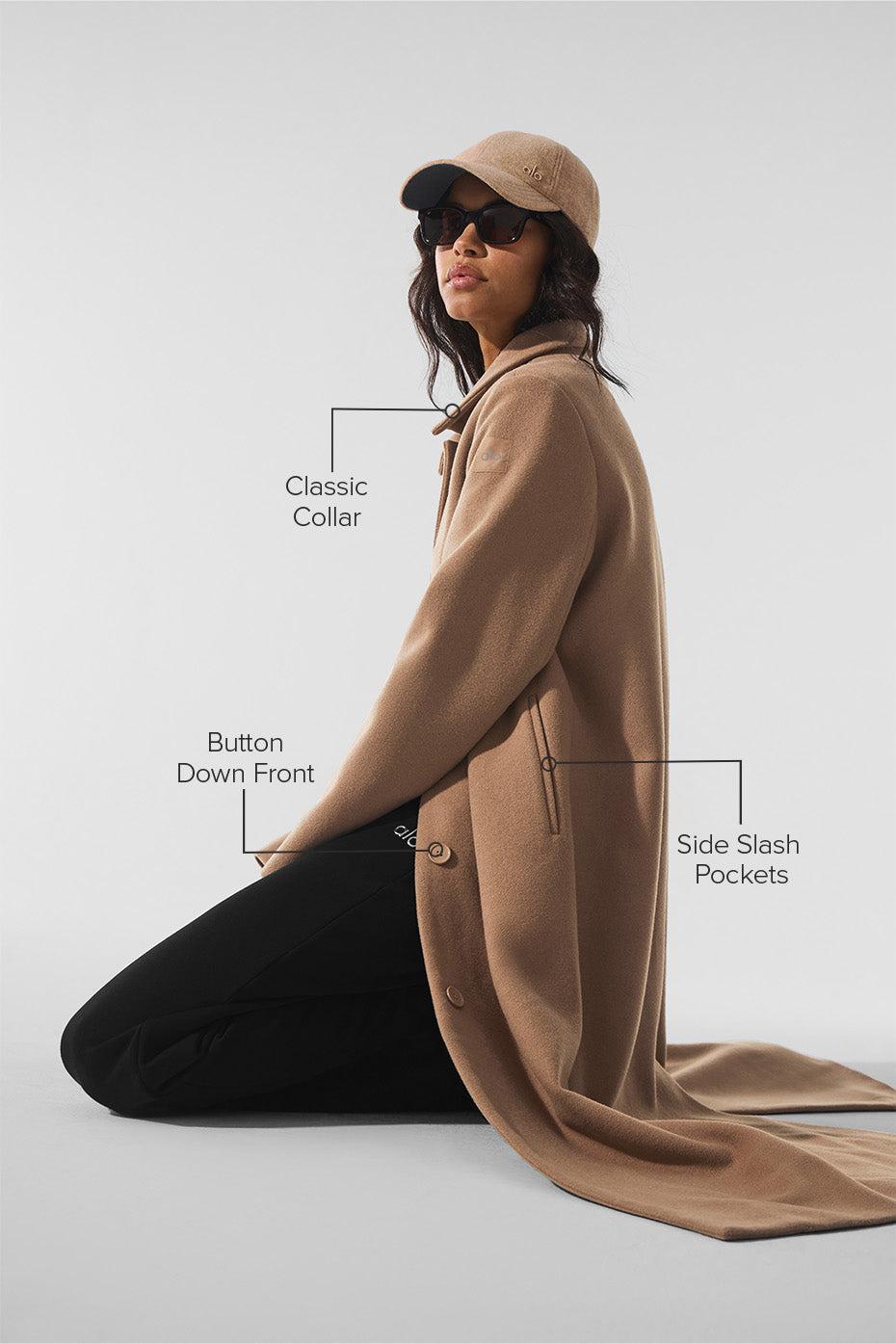 Wool Metro Long Coat - Toasted Almond Female Product Image