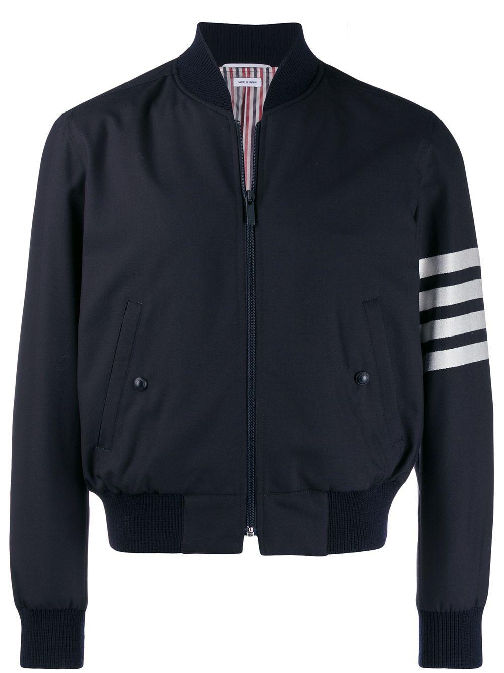 Down-filled Bomber Jacket In Blue Product Image