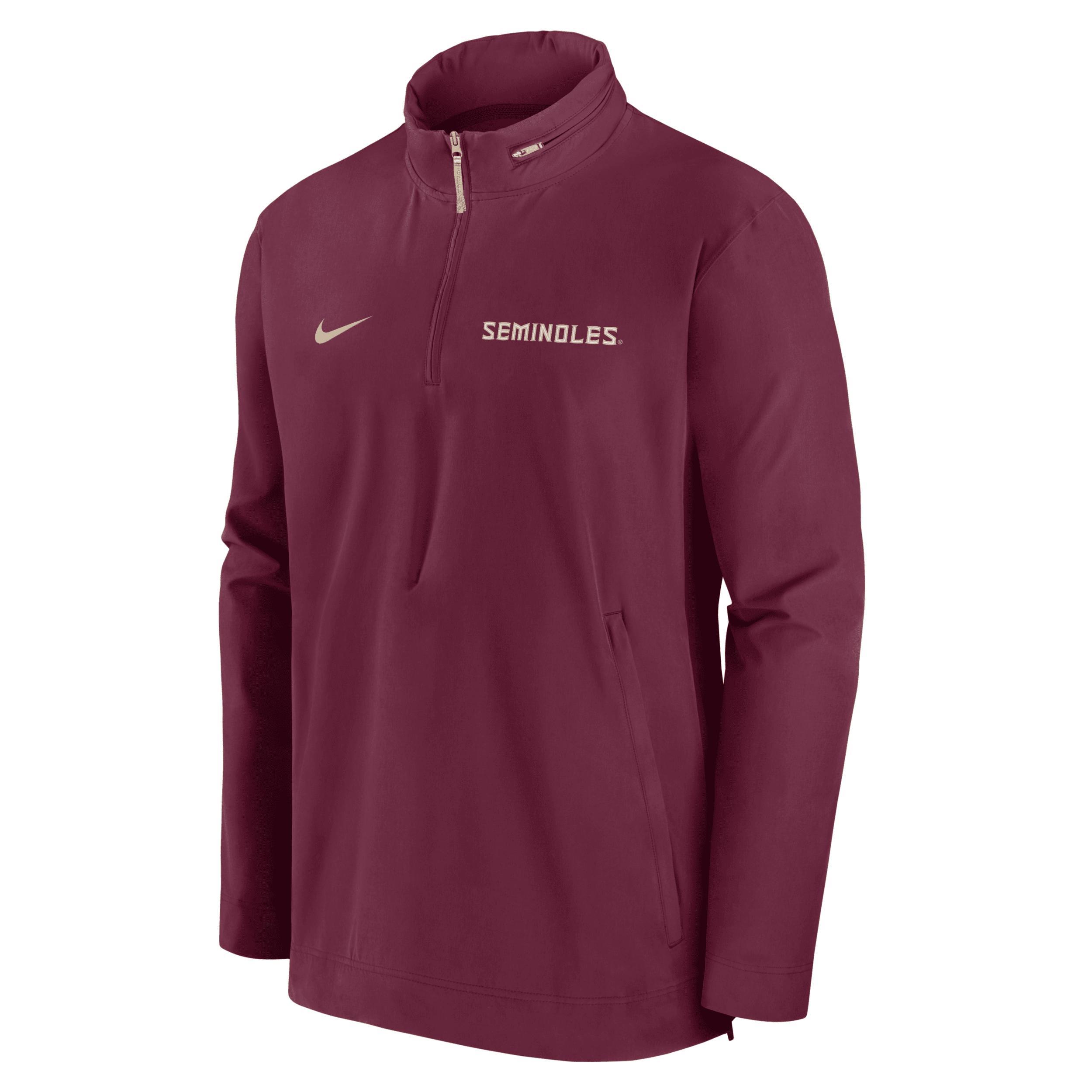 USC Trojans Sideline Coach Men's Nike College 1/2-Zip Hooded Jacket Product Image