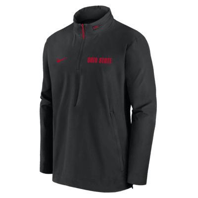 Ohio State Buckeyes Sideline Coach Men's Nike College 1/2-Zip Hooded Jacket Product Image