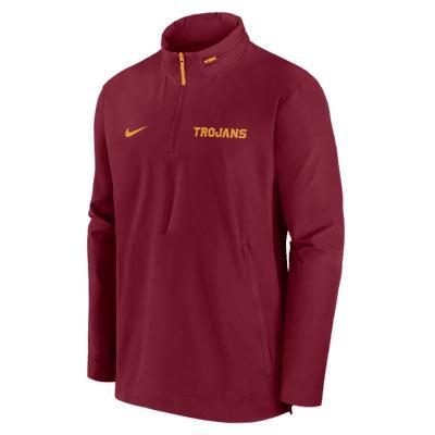 USC Trojans Sideline Coach Men's Nike College 1/2-Zip Hooded Jacket Product Image