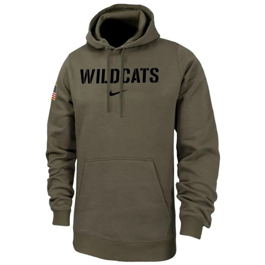 NIKE Olive Arizona Wildcats Military Pack Club Fleece Pullover Hoodie Product Image