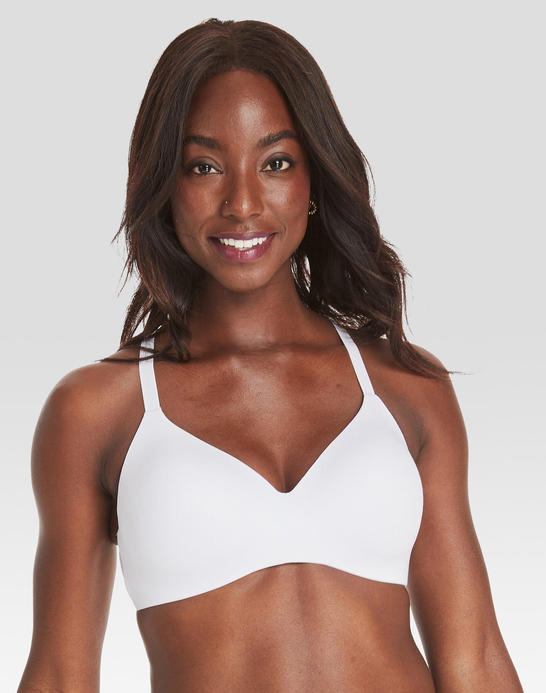 Hanes Womens Concealing Petals Wireless Bra with Convertible Straps White 2XL Product Image