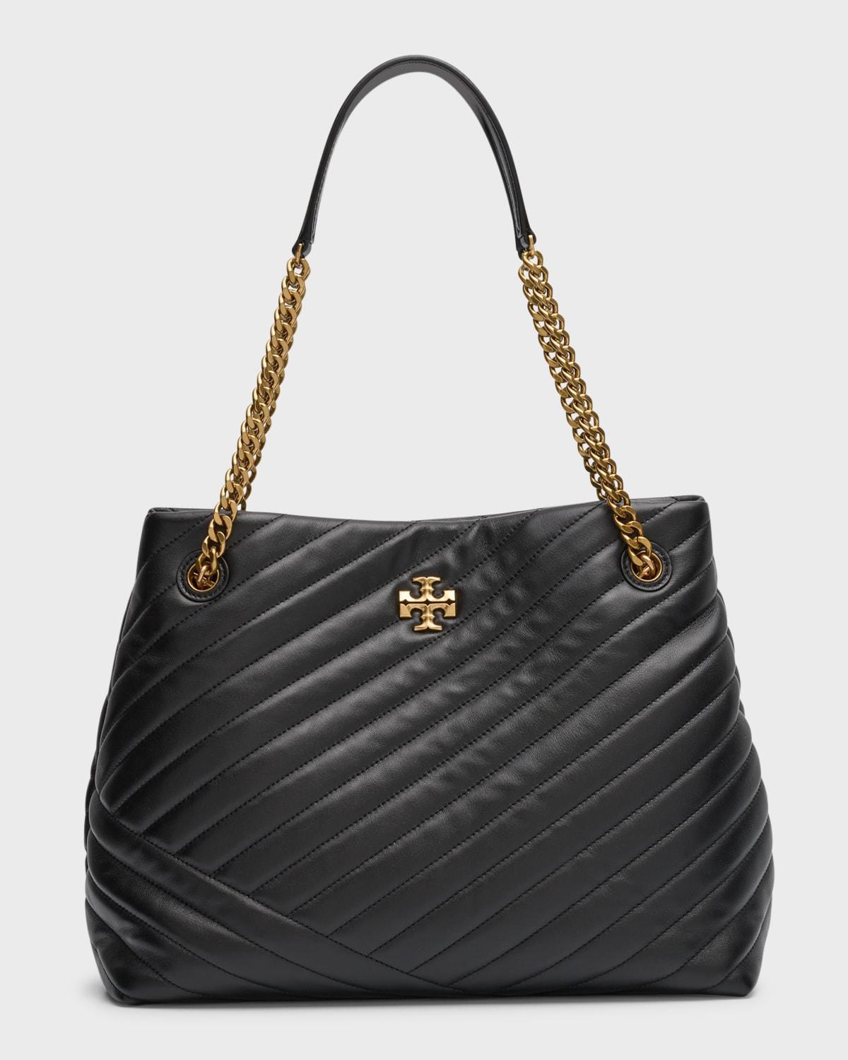 Womens Kira Leather Chevron Tote Bag Product Image