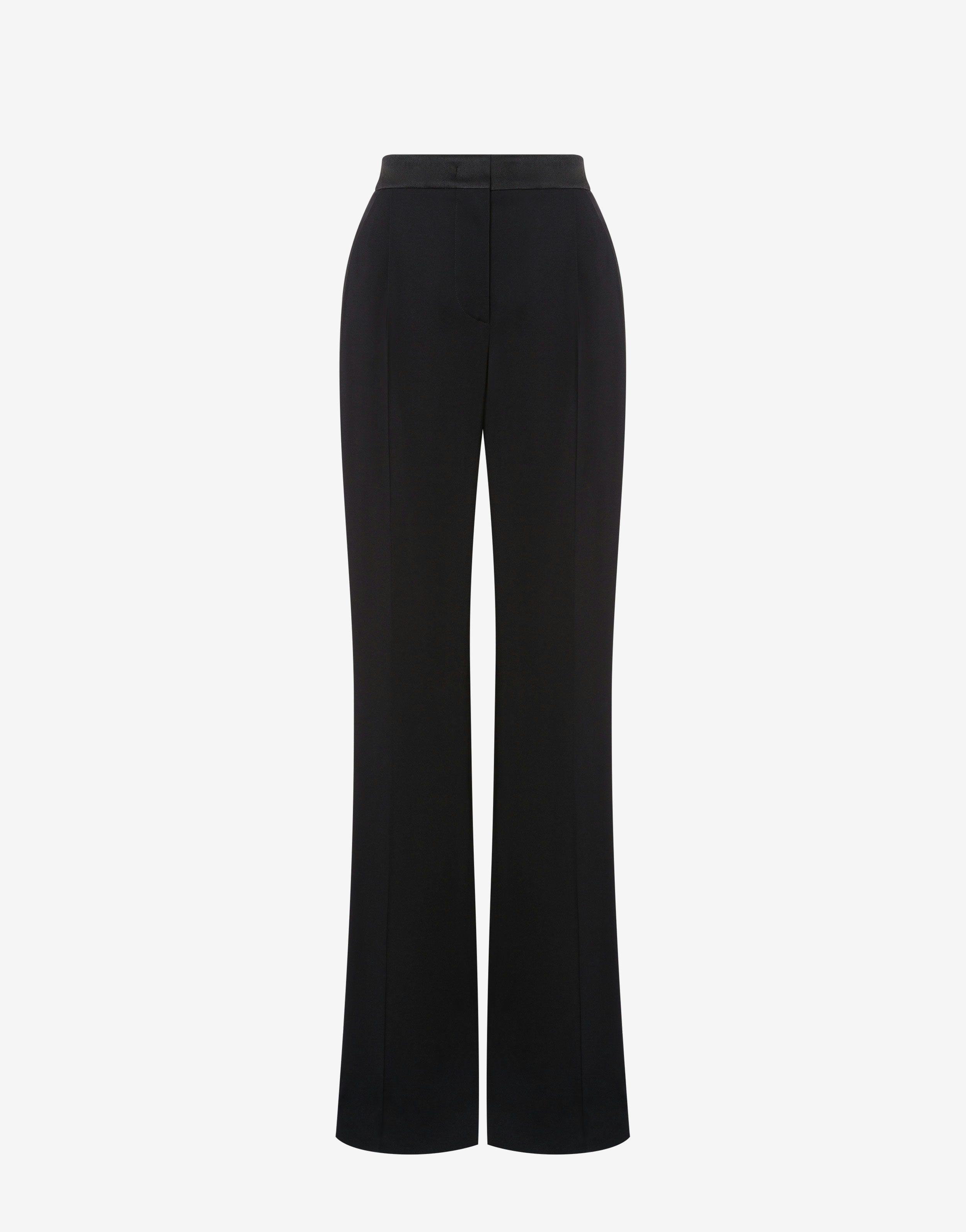 Cady stretch trousers with satin details Product Image