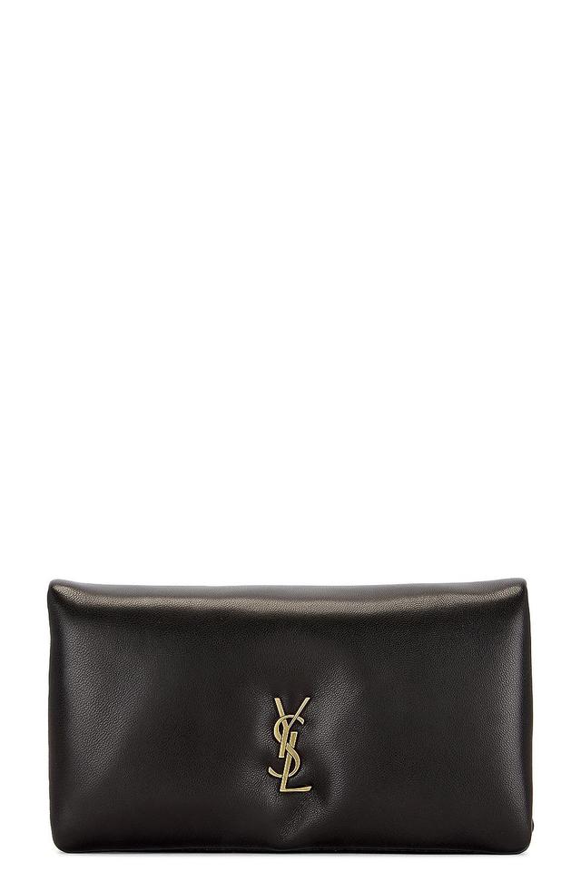 Saint Laurent Calypso Large Bi-Fold Wallet in Black Product Image