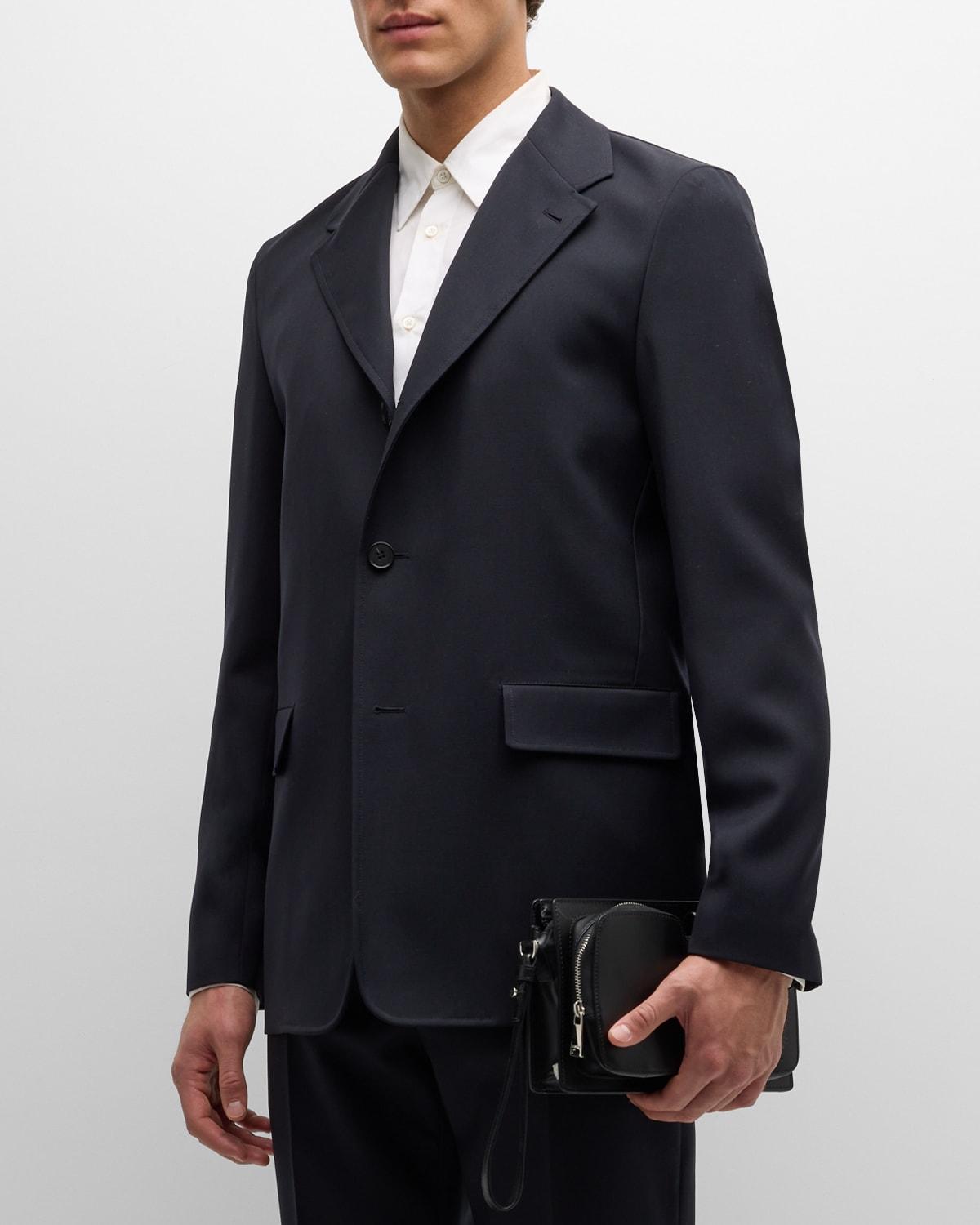 Men's Wool Gabardine Suit Jacket Product Image