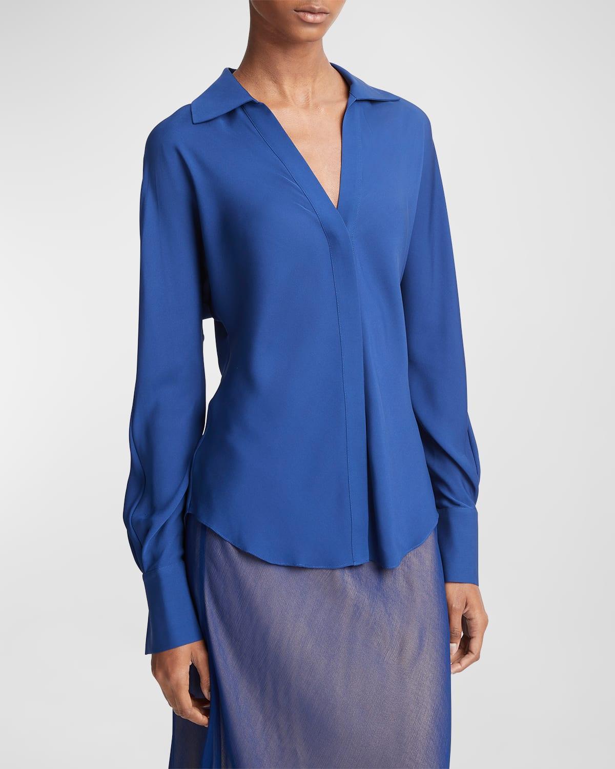 Womens Silk Slim-Fit Shirt Product Image