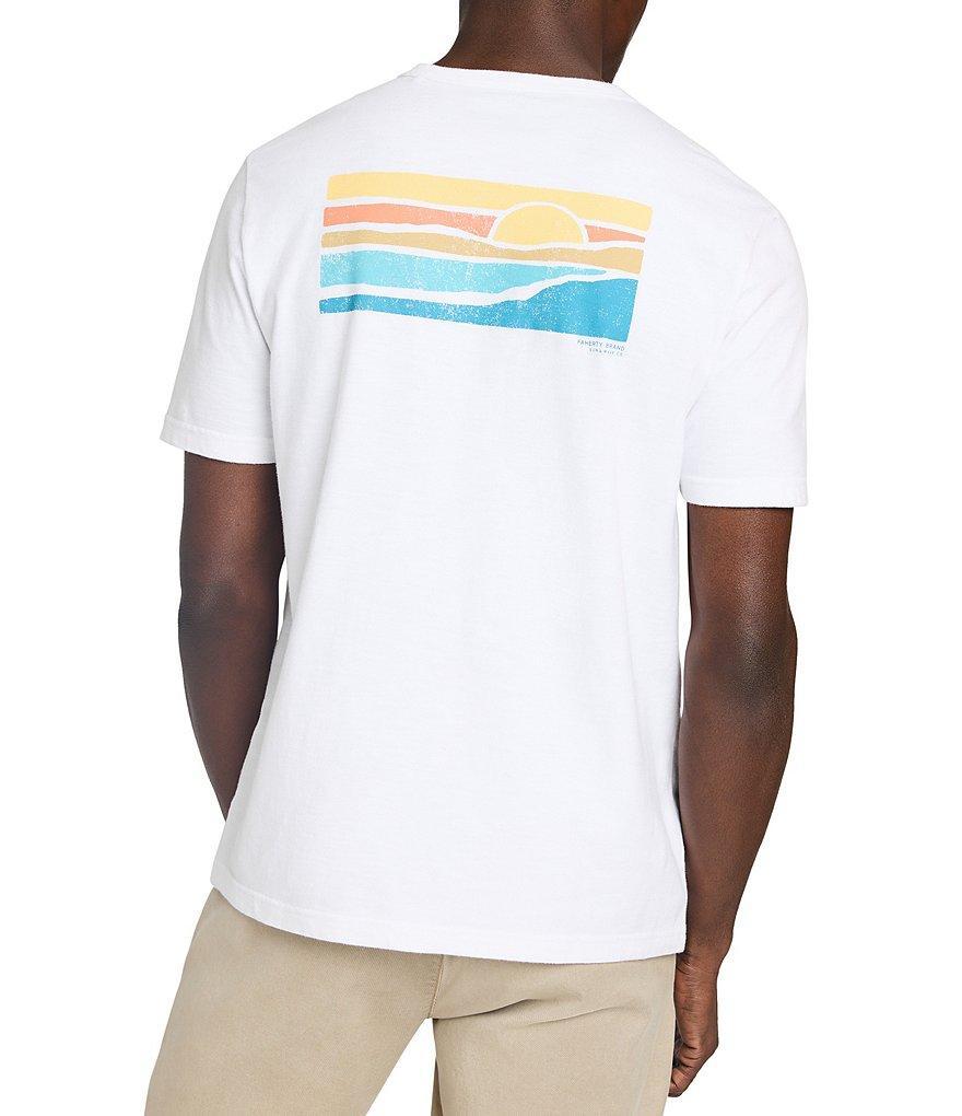 Faherty Sunwashed Ocean Scene Graphic Short Sleeve T-Shirt Product Image