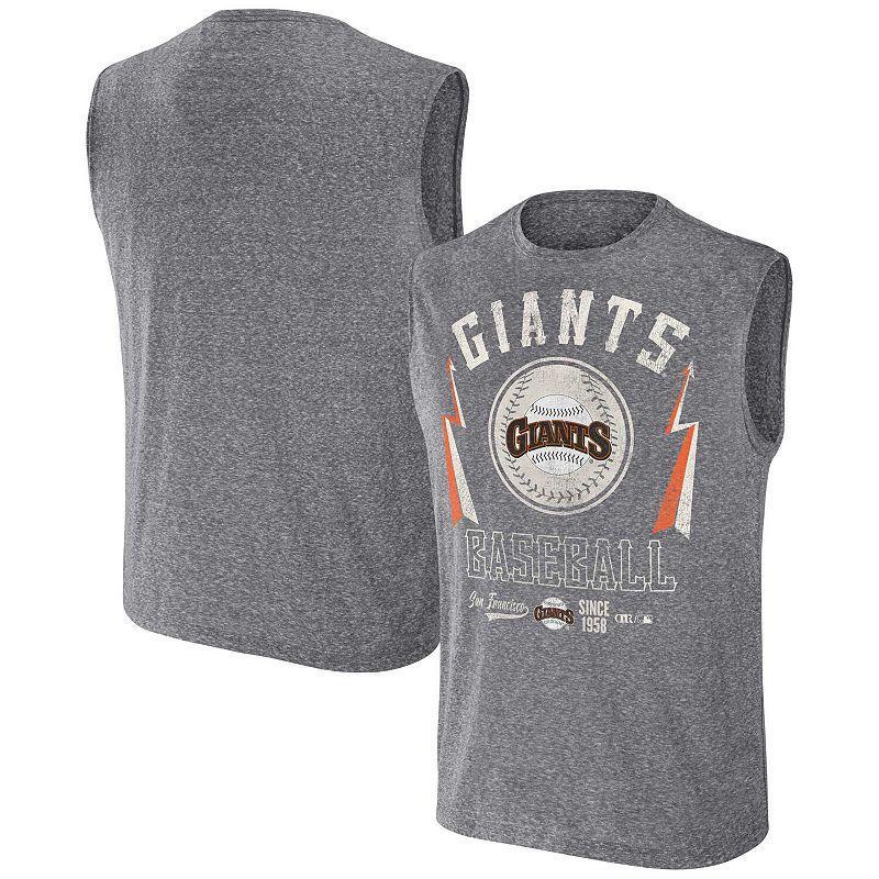 Mens Darius Rucker Collection by Fanatics Charcoal San Francisco Giants Muscle Tank Top Product Image