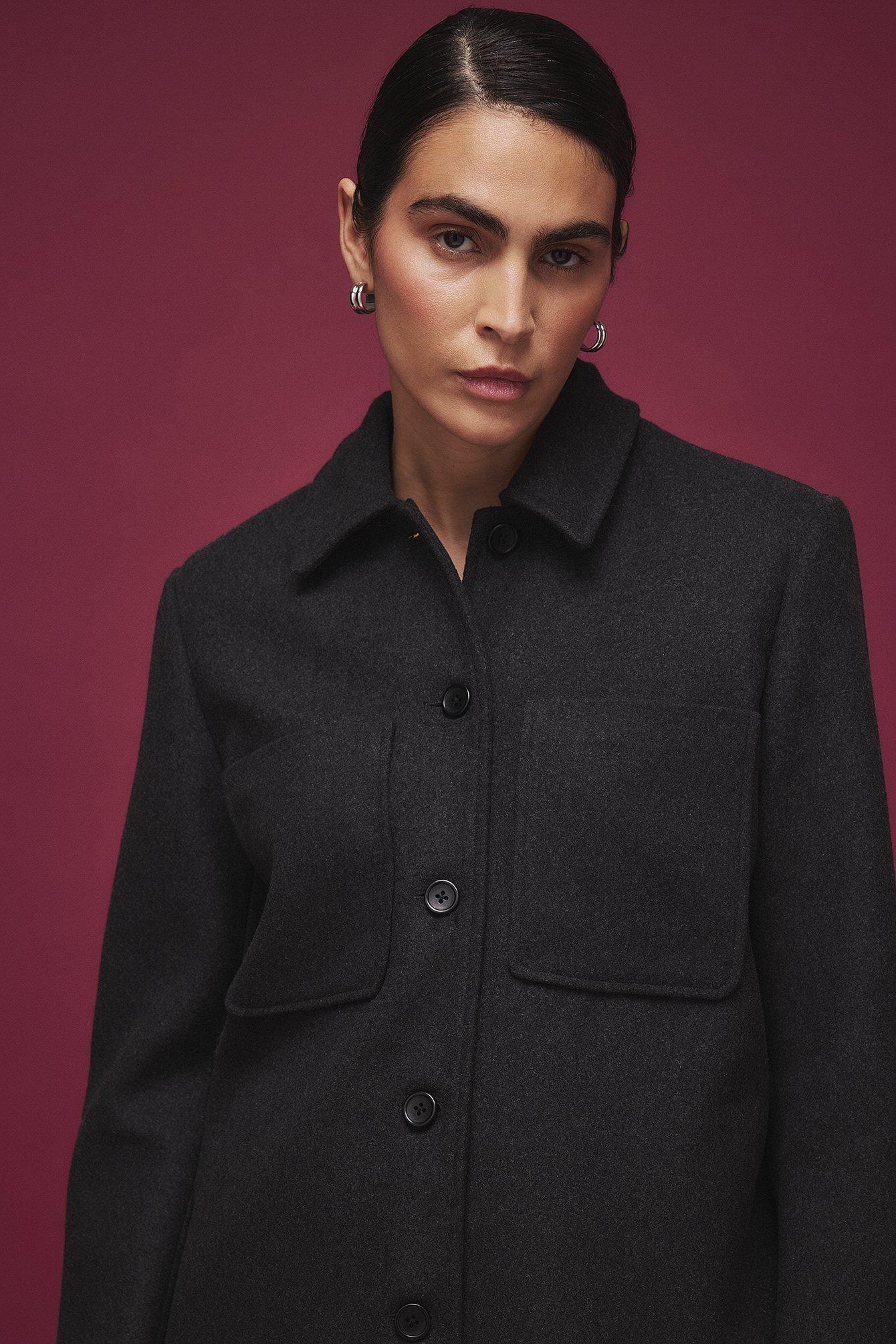 Oversized Wool Blend Jacket Product Image