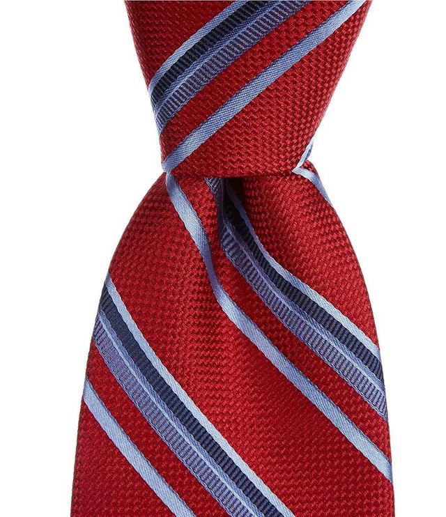 Hickey Freeman Stripe 3 1/4#double; Woven Silk Tie Product Image