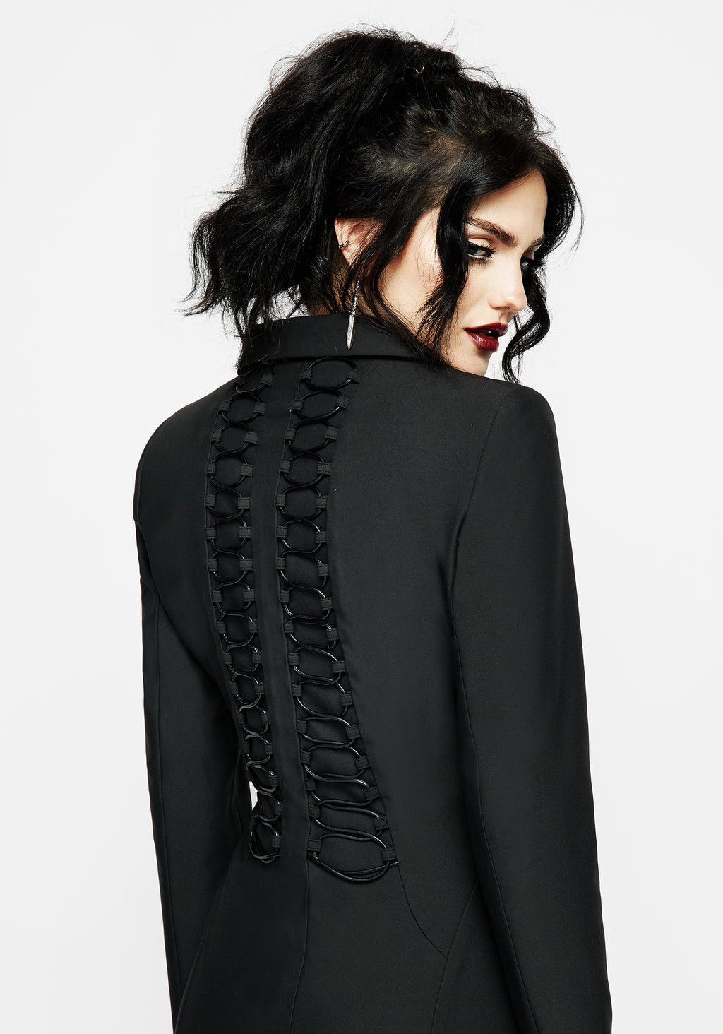 Torrid Lace up Panelled Blazer Dress Product Image