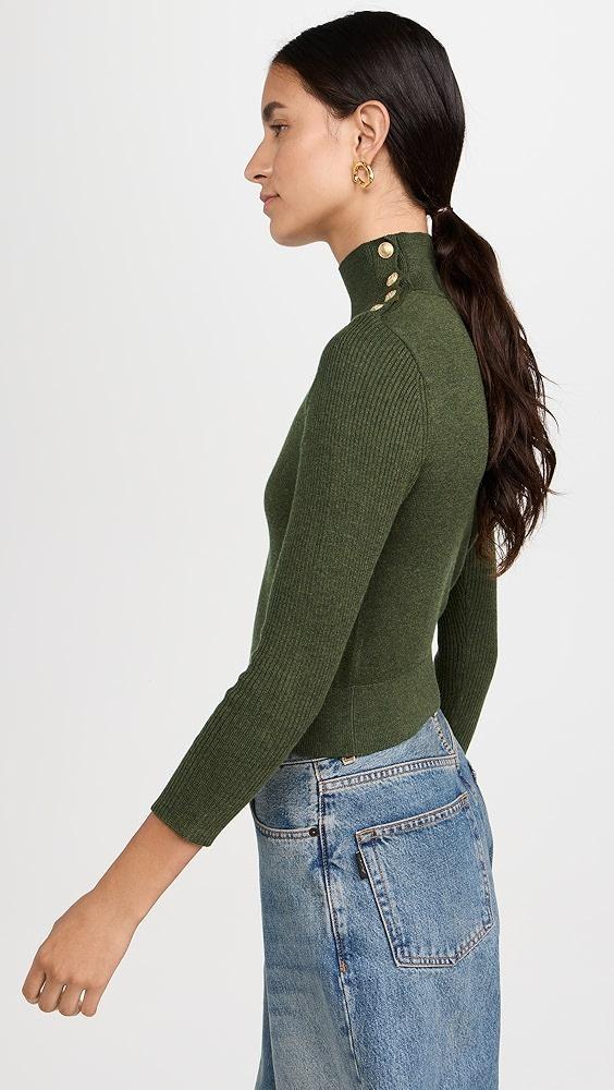 L'AGENCE Kamdyn Crop Mock Neck Top | Shopbop Product Image