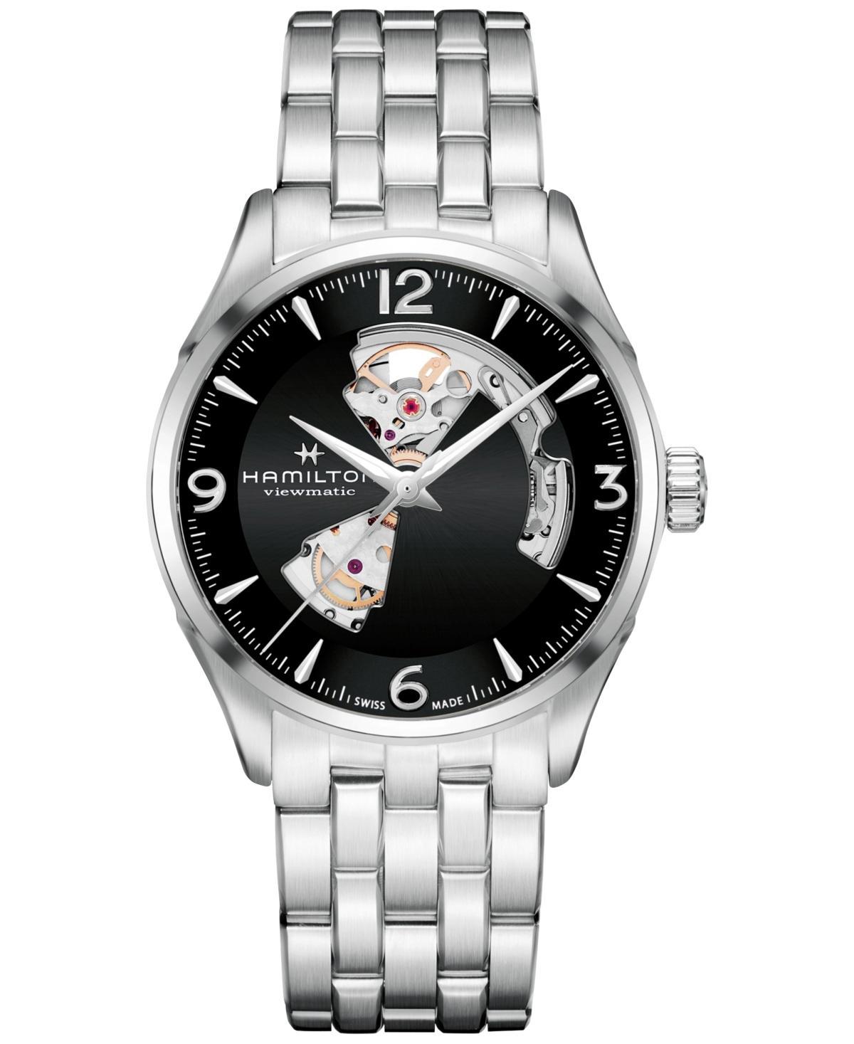 Hamilton Mens Swiss Automatic Jazzmaster Stainless Steel Bracelet Watch 40mm - Silver Product Image