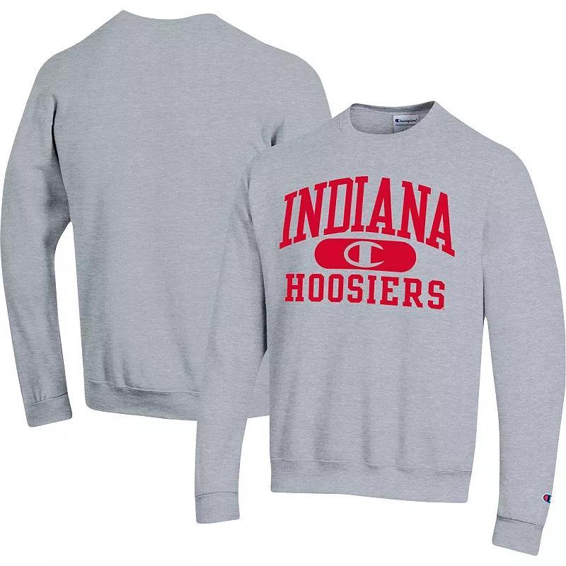 Mens Champion Heather Gray Indiana Hoosiers Arch Pill Sweatshirt Product Image