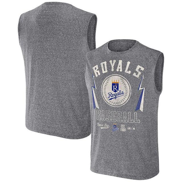 Mens Darius Rucker Collection by Fanatics Charcoal Kansas City Royals Relaxed-Fit Muscle Tank Top Product Image