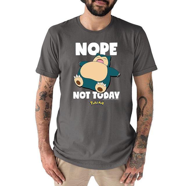 Mens Pokmon Nope Not Today Snorlax Tee Grey Product Image