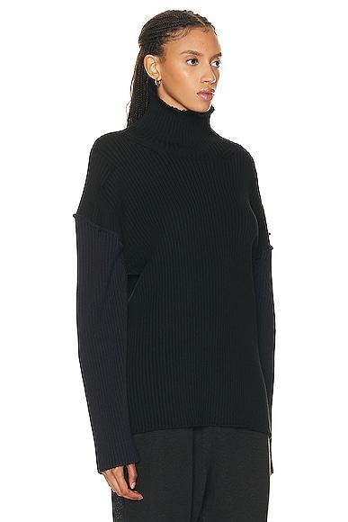 The Row Dua Cotton & Cashmere Rib Turtleneck Sweater Product Image