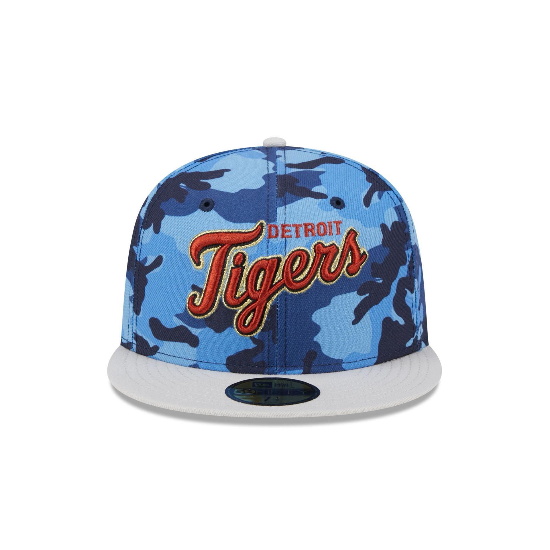 Detroit Tigers Blue Camo 59FIFTY Fitted Hat Male Product Image