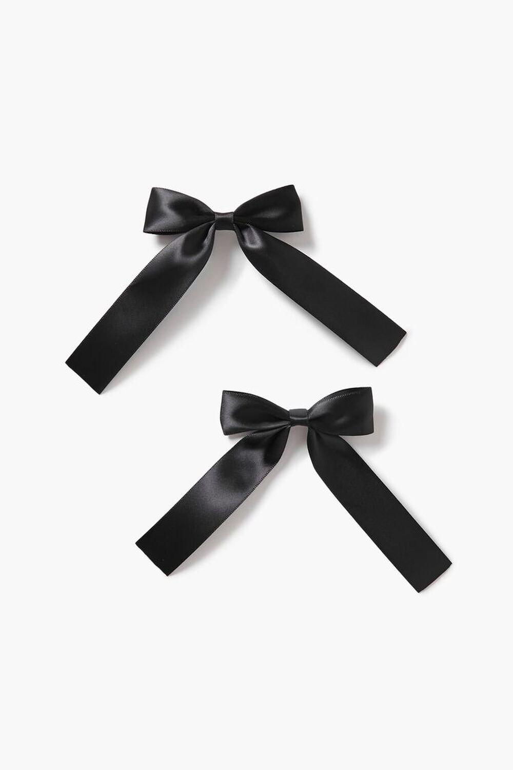 Satin Bow Gator Hair Clip Set | Forever 21 Product Image