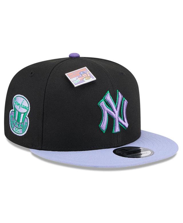 New Era Mens Black New York Yankees Grape Big League Chew Flavor Pack 9FIFTY Snapback Hat - Black, Purple Product Image